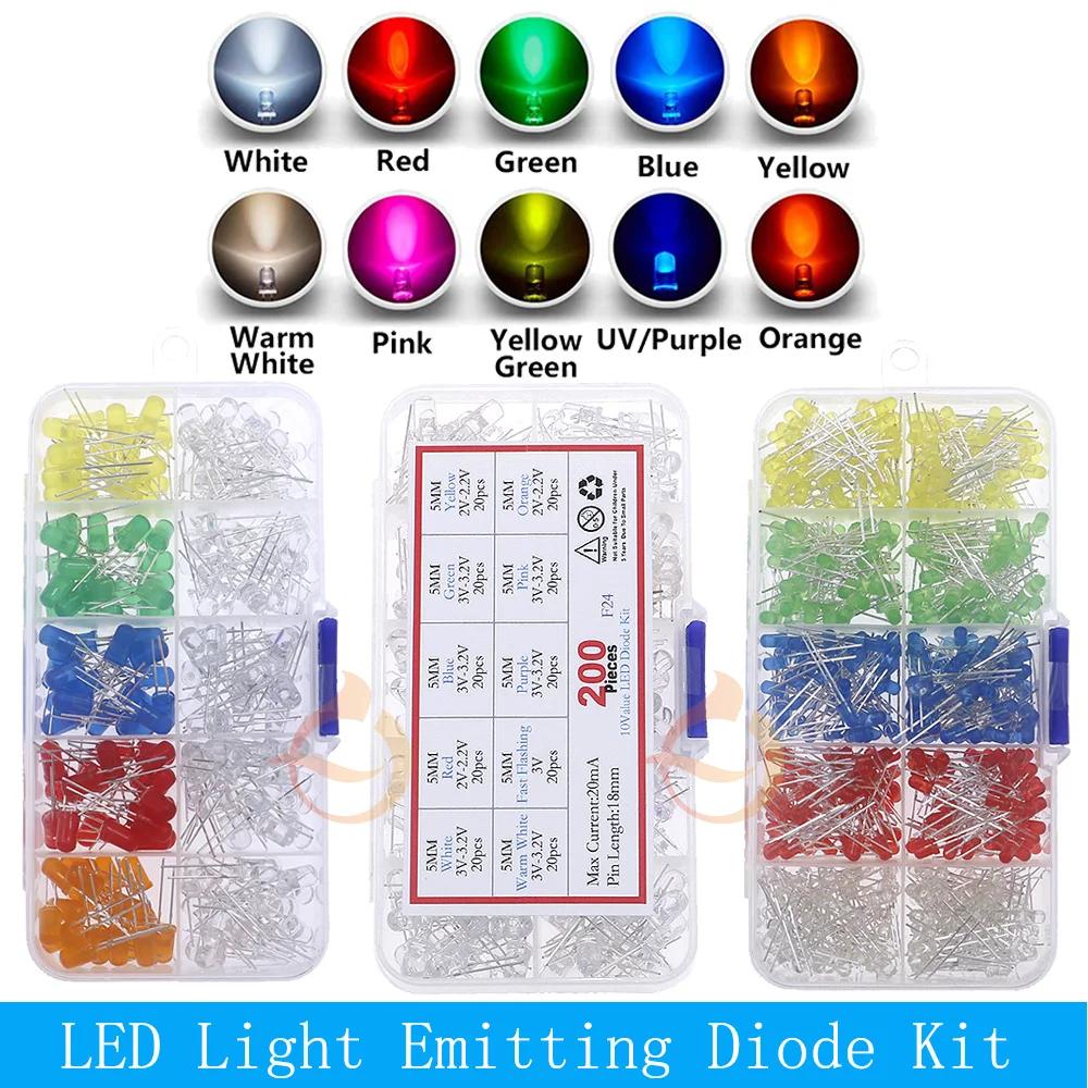 LED ߱ ̿ ͽ ŰƮ, RGB     Ķ  Ȳ ũ   , 3mm, 5mm, 10mm